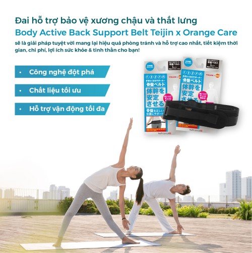 Đai hỗ trợ bảo vệ thắt lưng và xương chậu Orange Care Teijin (size:L)